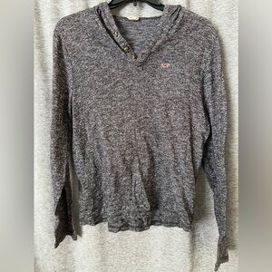 Hollister - Black/White/Gray light hooded sweatshirt